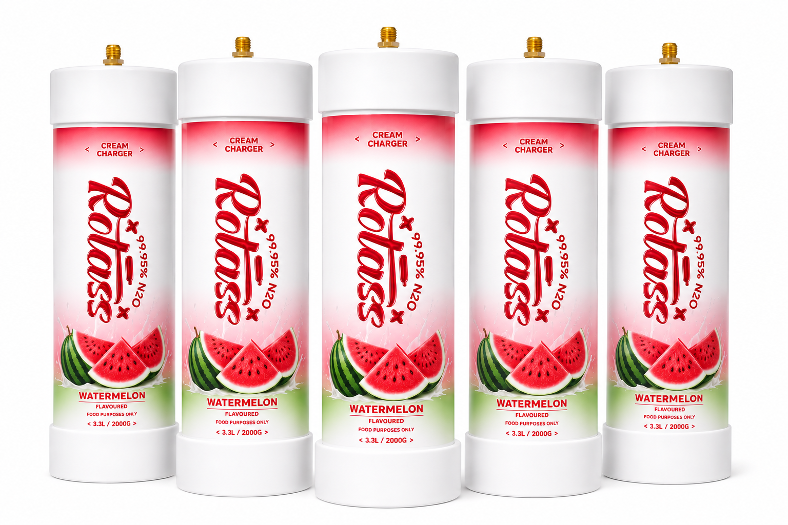 Rottas 3.3L Watermelon Cream Charger x 5 Bulk Buy