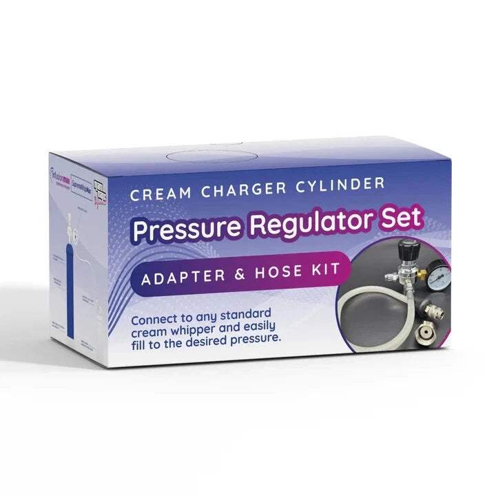 Universal Pressure Regulator Set - Adapter & Hose for cream charger cannisters